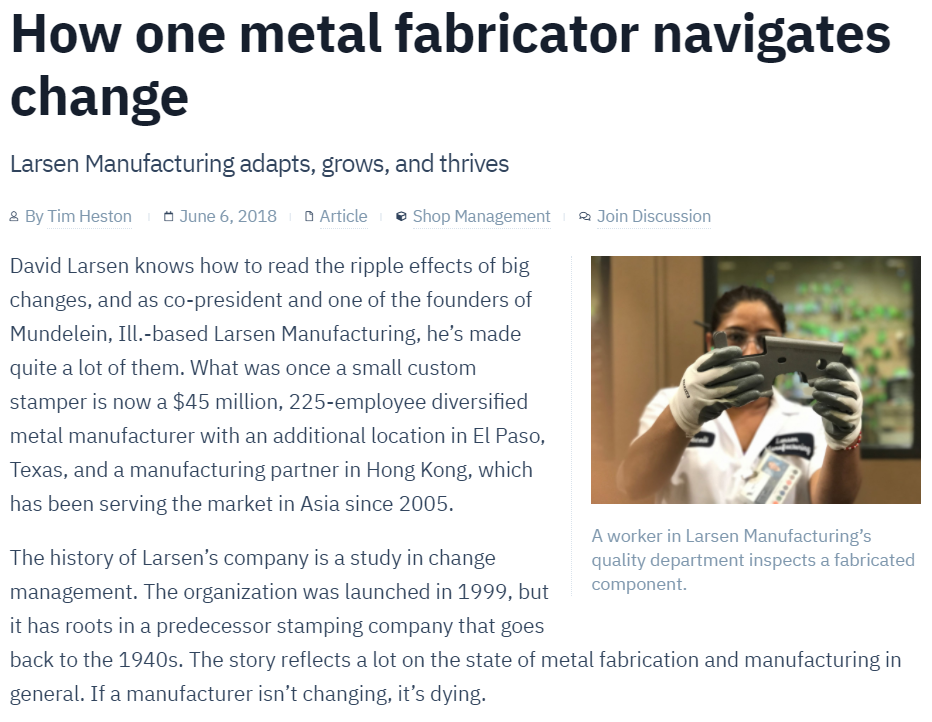 larsen navigates changes